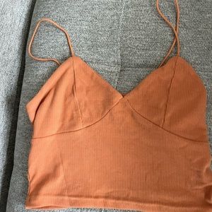 Orange crop top